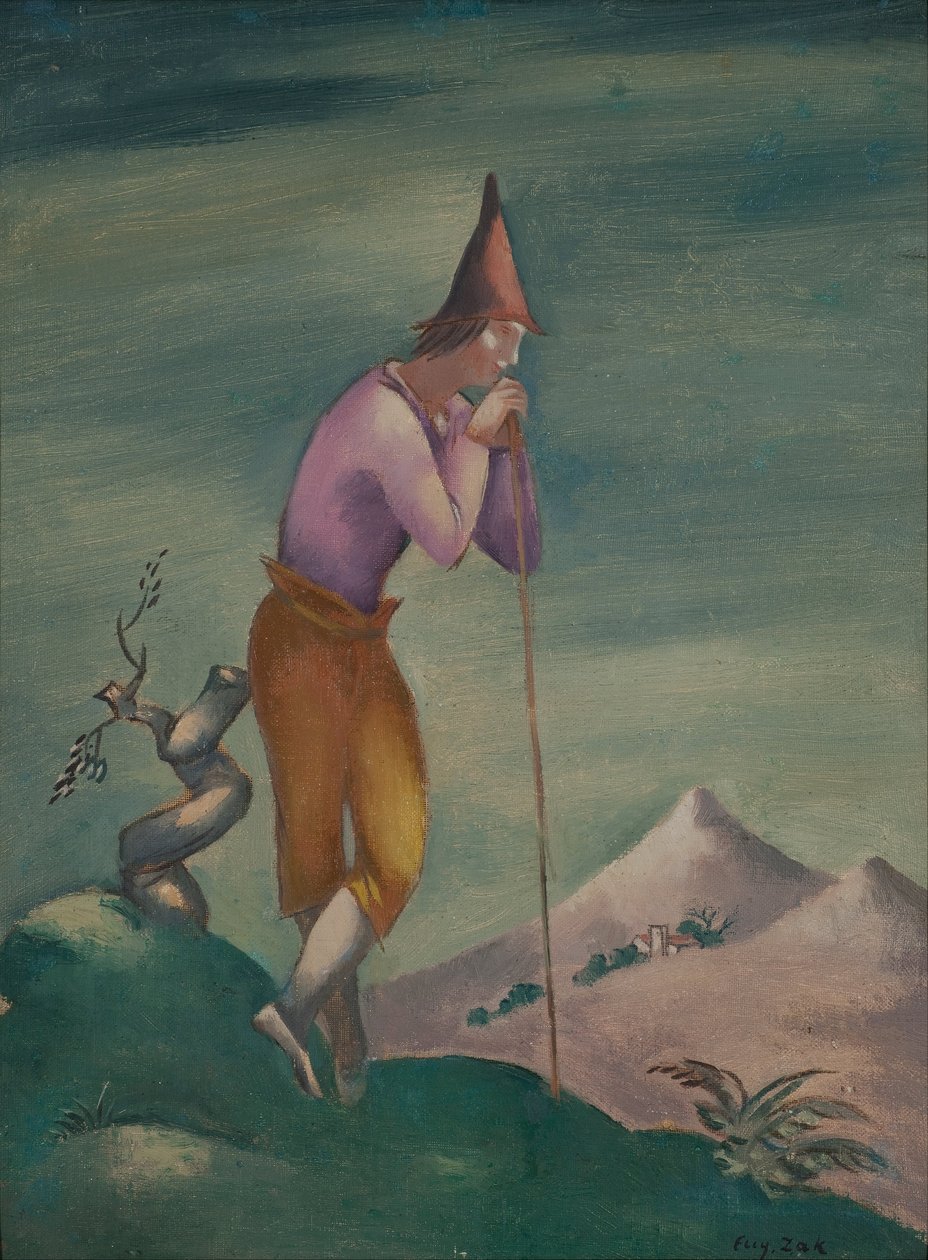 Landschaft mit Wanderer von Eugeniusz Zak