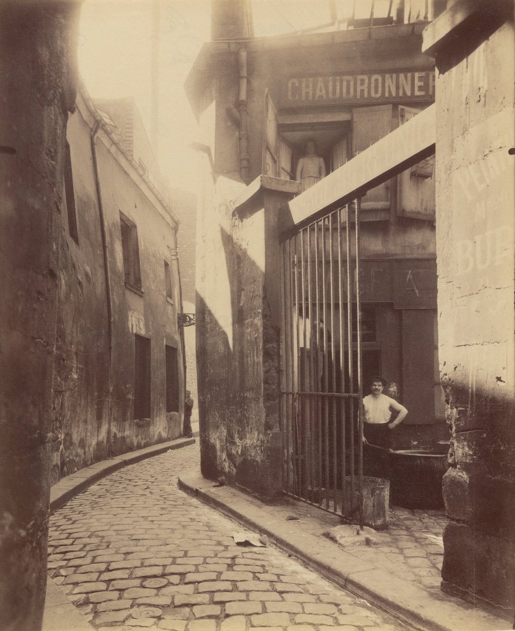 Metallwerkstatt, Passage de la Réunion von Eugène Atget