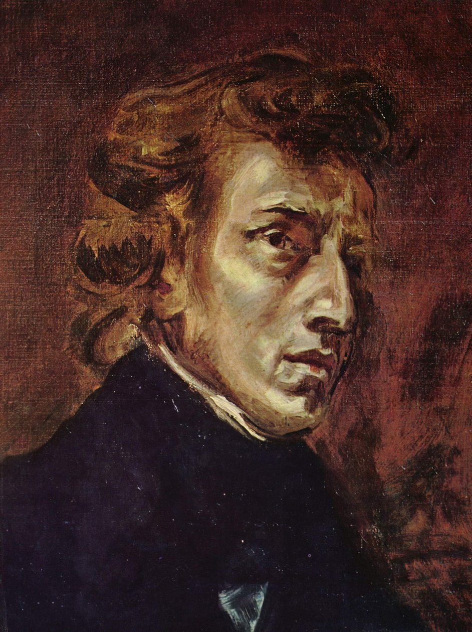 Porträt von Frédéric Chopin von Ferdinand Victor Eugene Delacroix