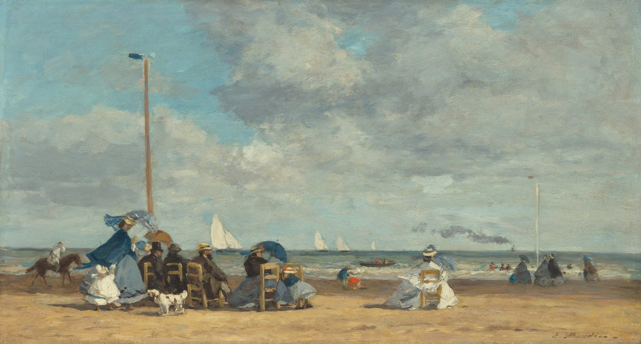 Strand von Trouville von Eugène Boudin