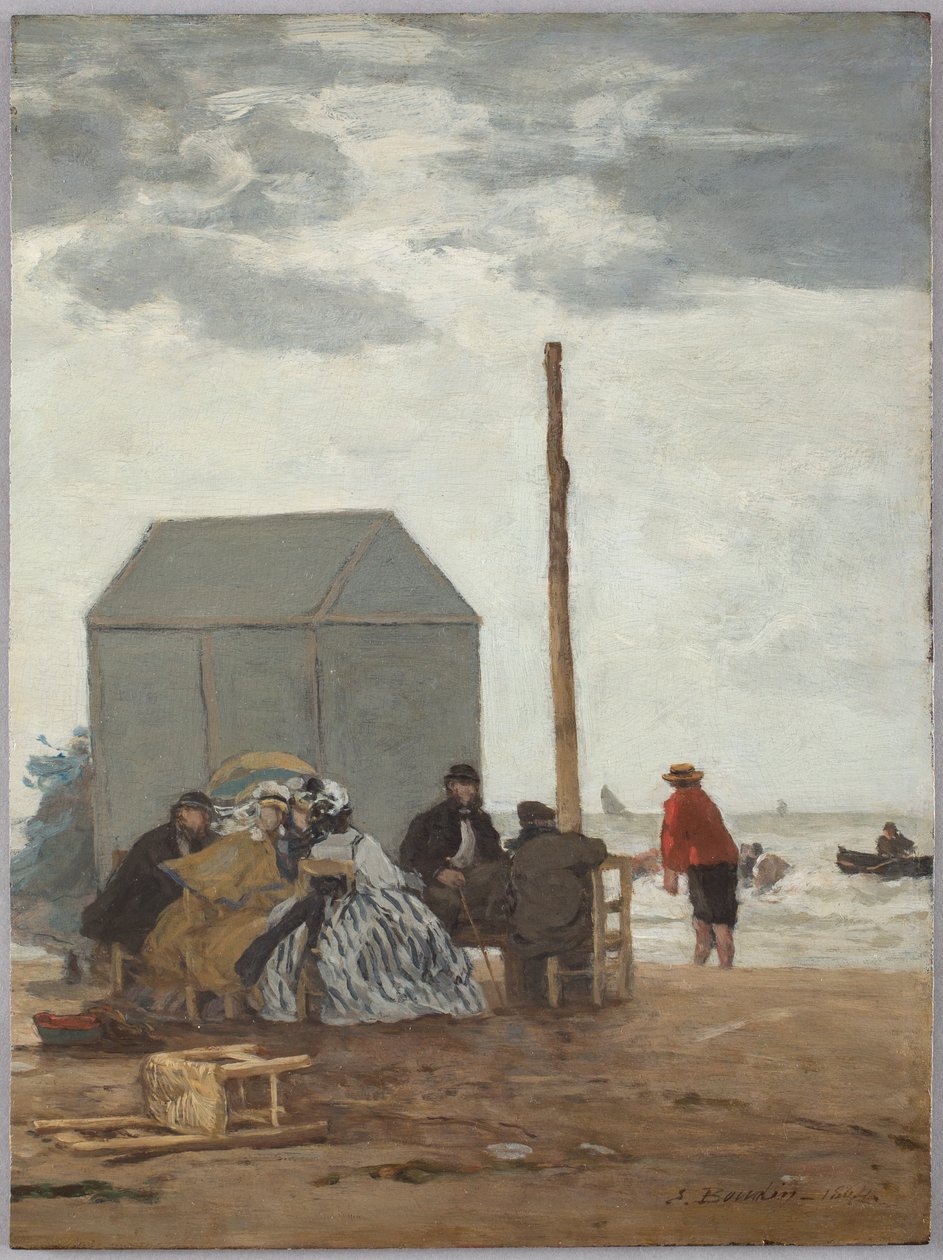 Der Strand von Deauville von Eugène Boudin