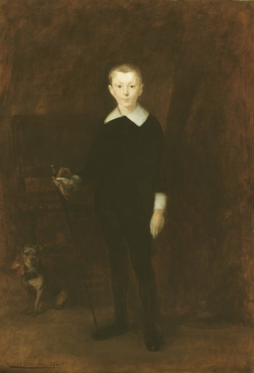 Porträt eines Jungen, 1886 von Eugène Carrière
