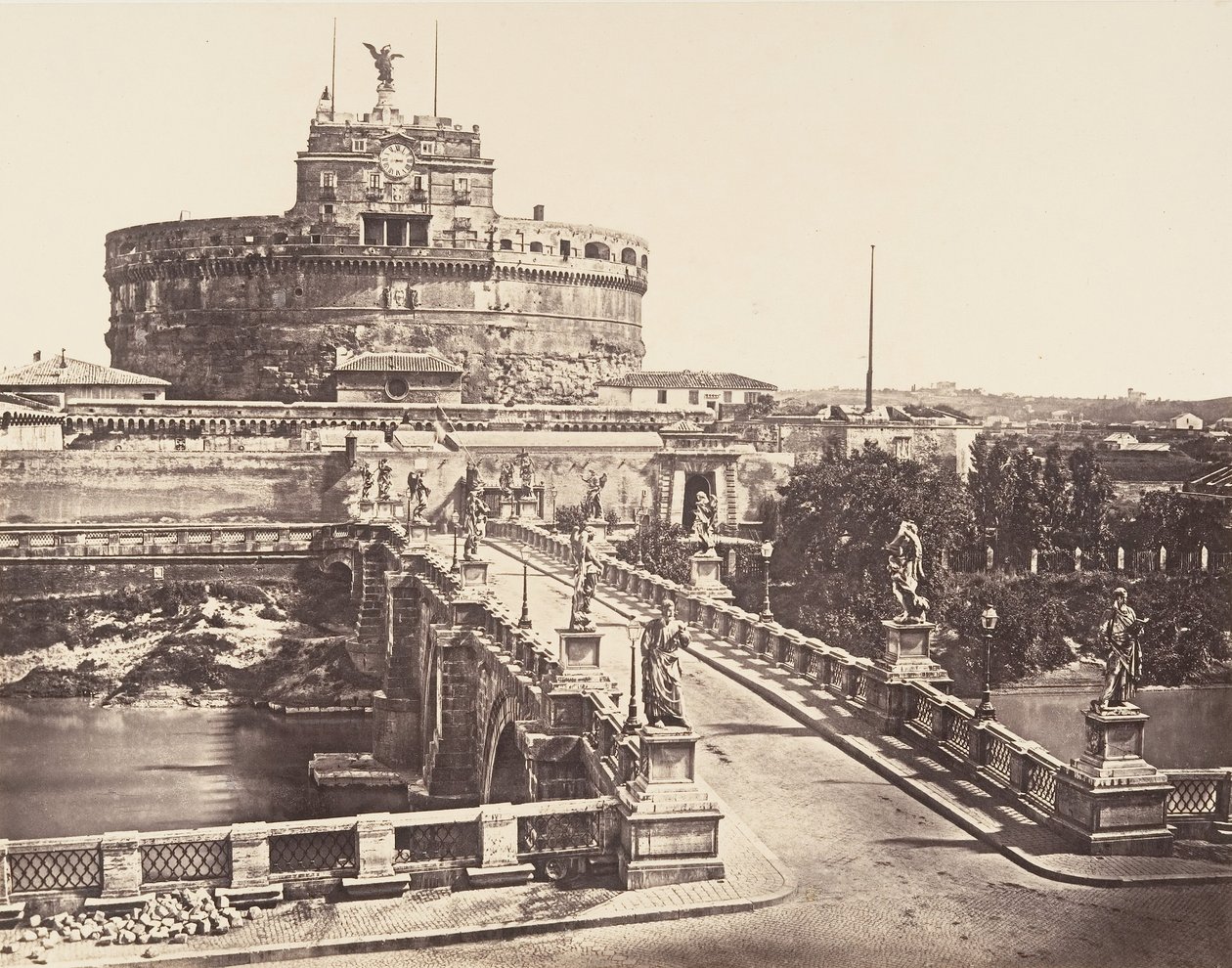 Ponte e Castel S. Angelo, 1848-52 von Eugène Constant