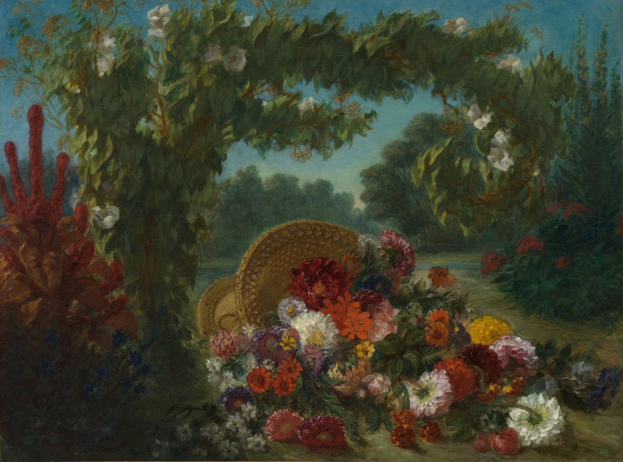 Blumenkorb von Eugène Delacroix