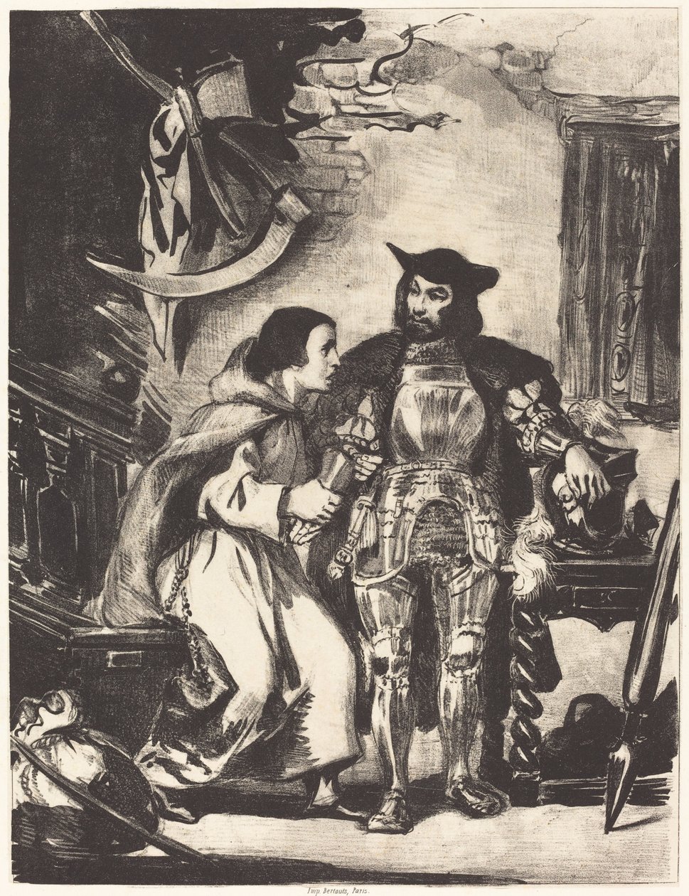 Bruder Martin mit Goetz, 1836 von Eugène Delacroix
