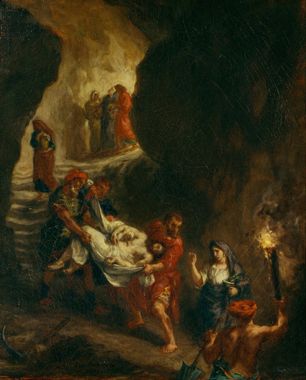 Christus wird ins Grab getragen von Ferdinand Victor Eugene Delacroix