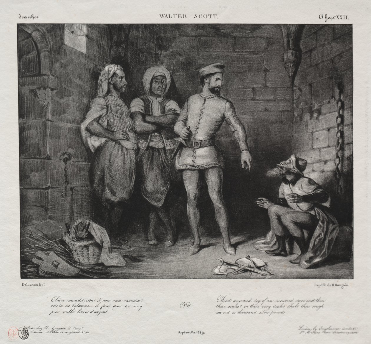 Fronte-Boeuf und der Jude von Eugène Delacroix