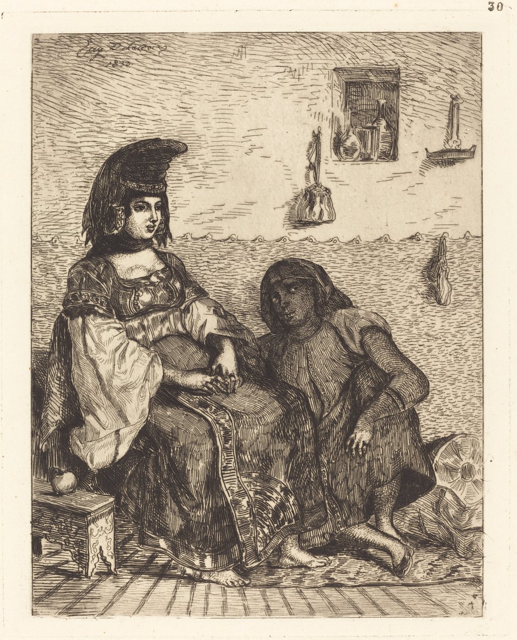 Jüdische Frau von Algier, 1833 von Eugène Delacroix