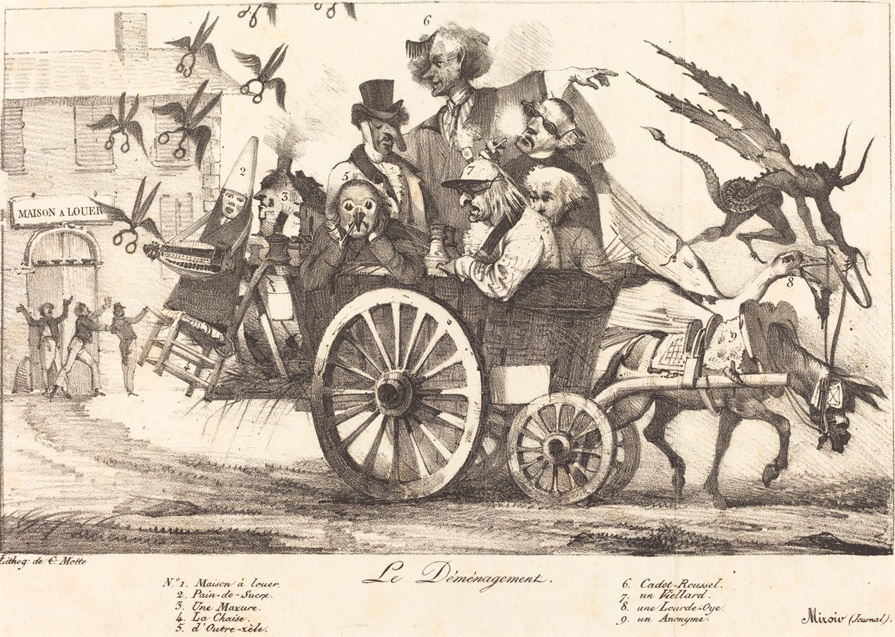 Der Umzug der Zensur von Eugène Delacroix