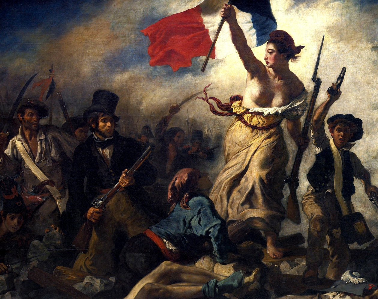 Die Freiheit führt das Volk von Eugène Delacroix