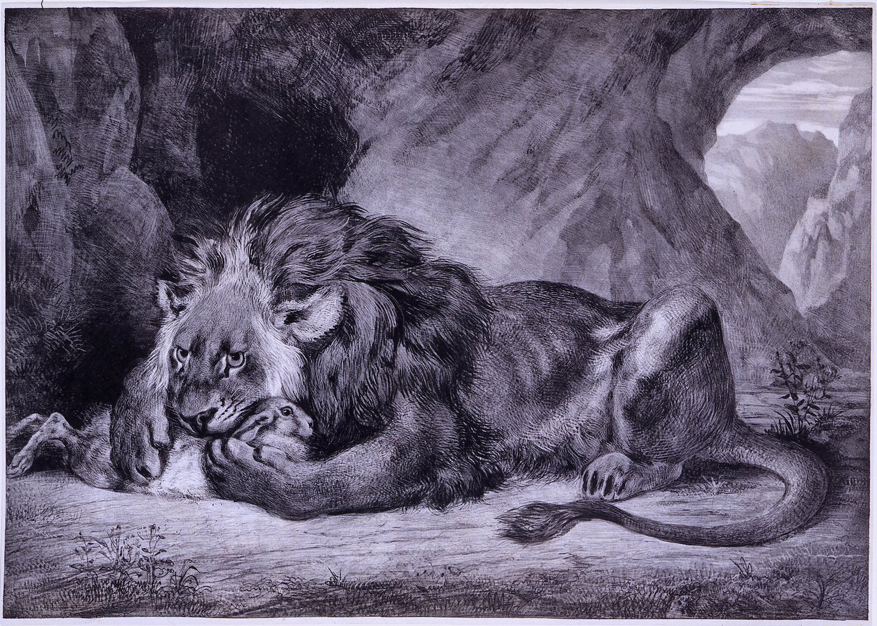 Atlaslöwe von Eugène Delacroix
