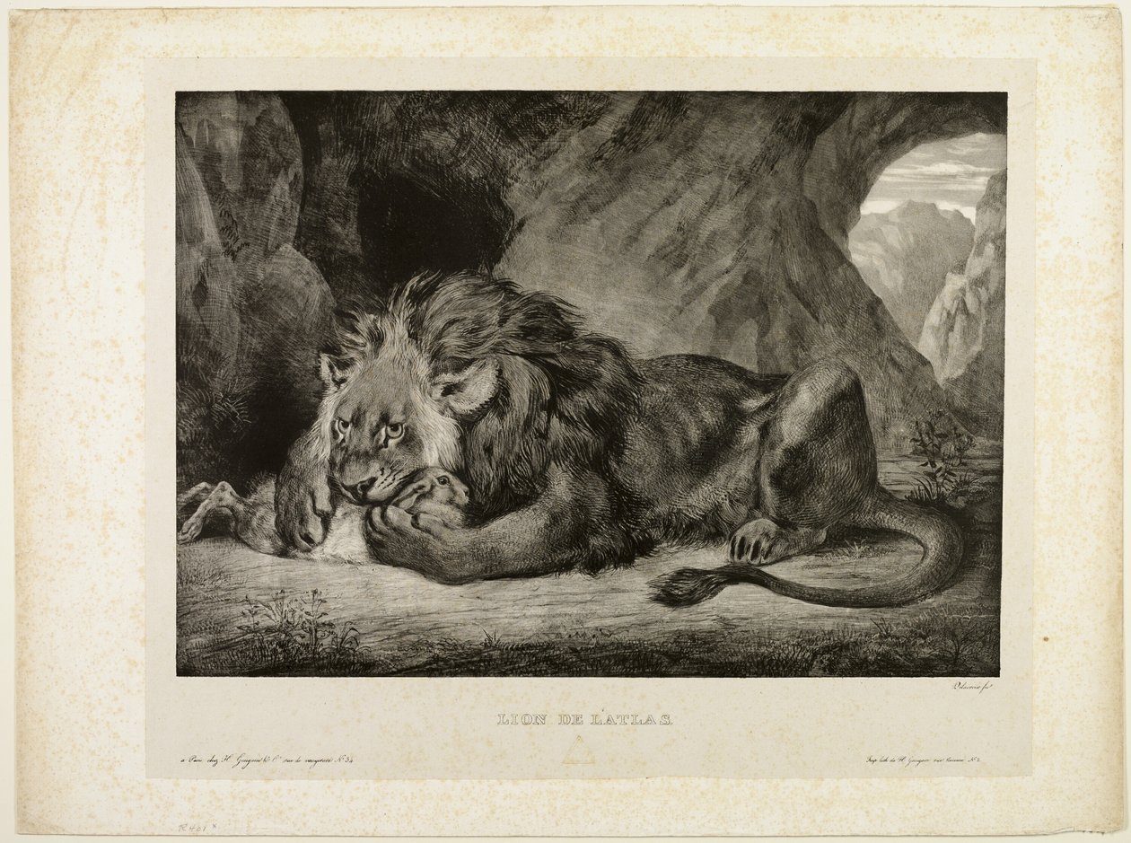 Löwe des Atlasgebirges von Eugène Delacroix