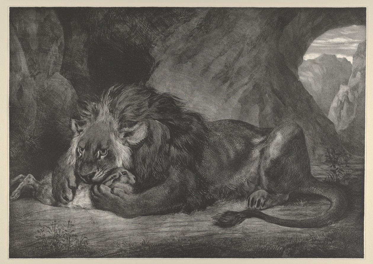 Löwe des Atlasgebirges von Eugène Delacroix