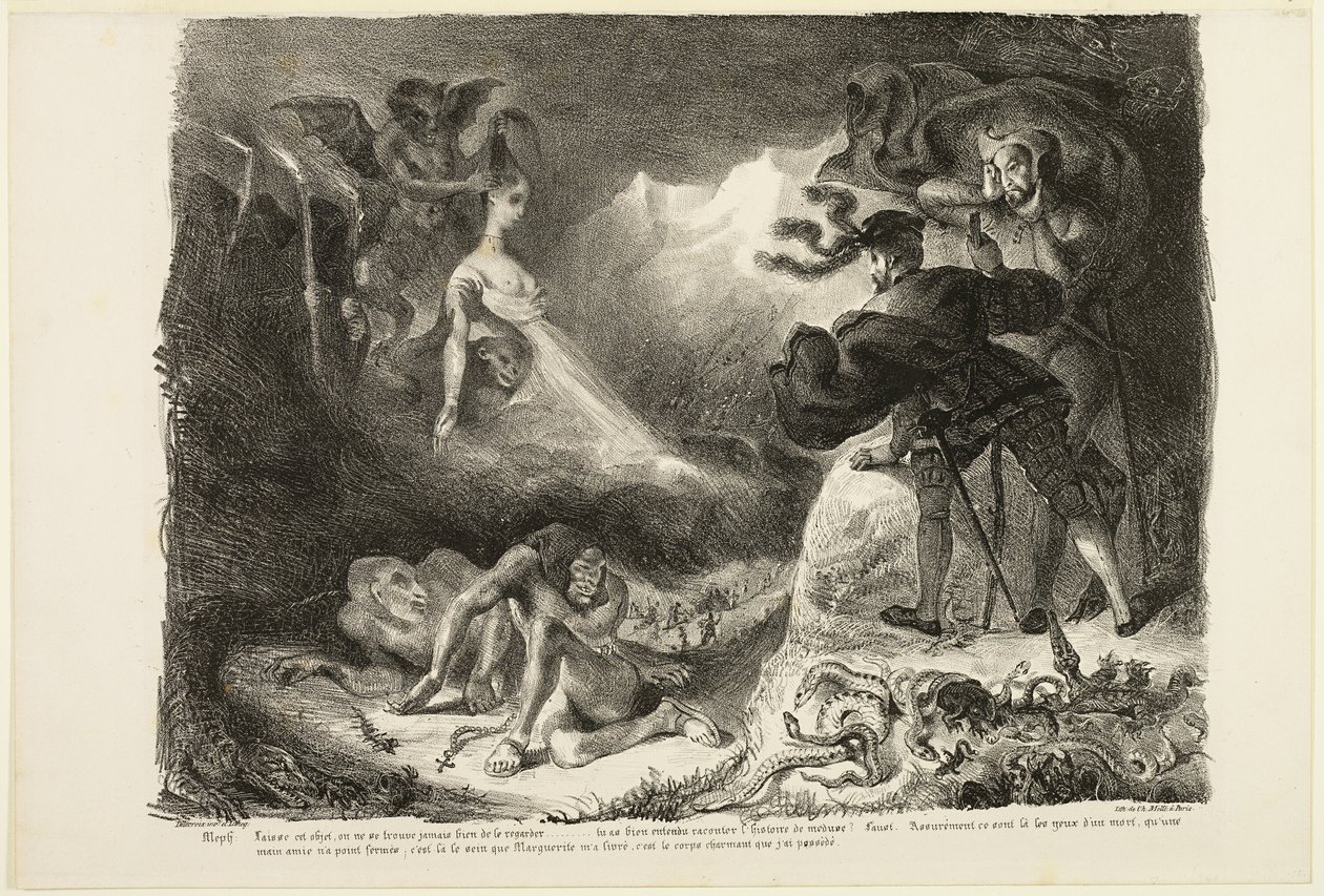 Marguerites Geist erscheint Faust, aus Faust von Eugène Delacroix