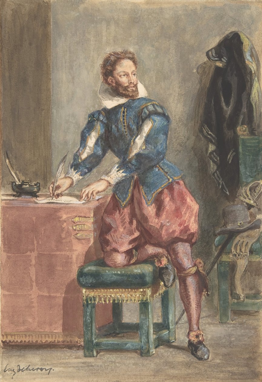 Mathurin Régnier, ca. 1846 von Eugène Delacroix