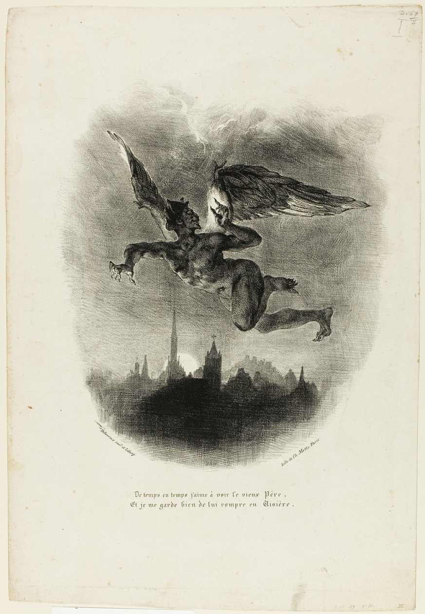 Mephistopheles fliegt von Eugène Delacroix
