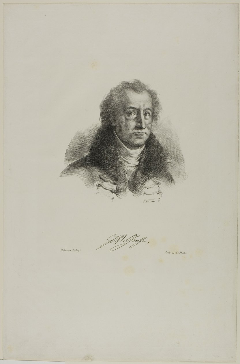 Porträt von Goethe, aus Faust von Eugène Delacroix
