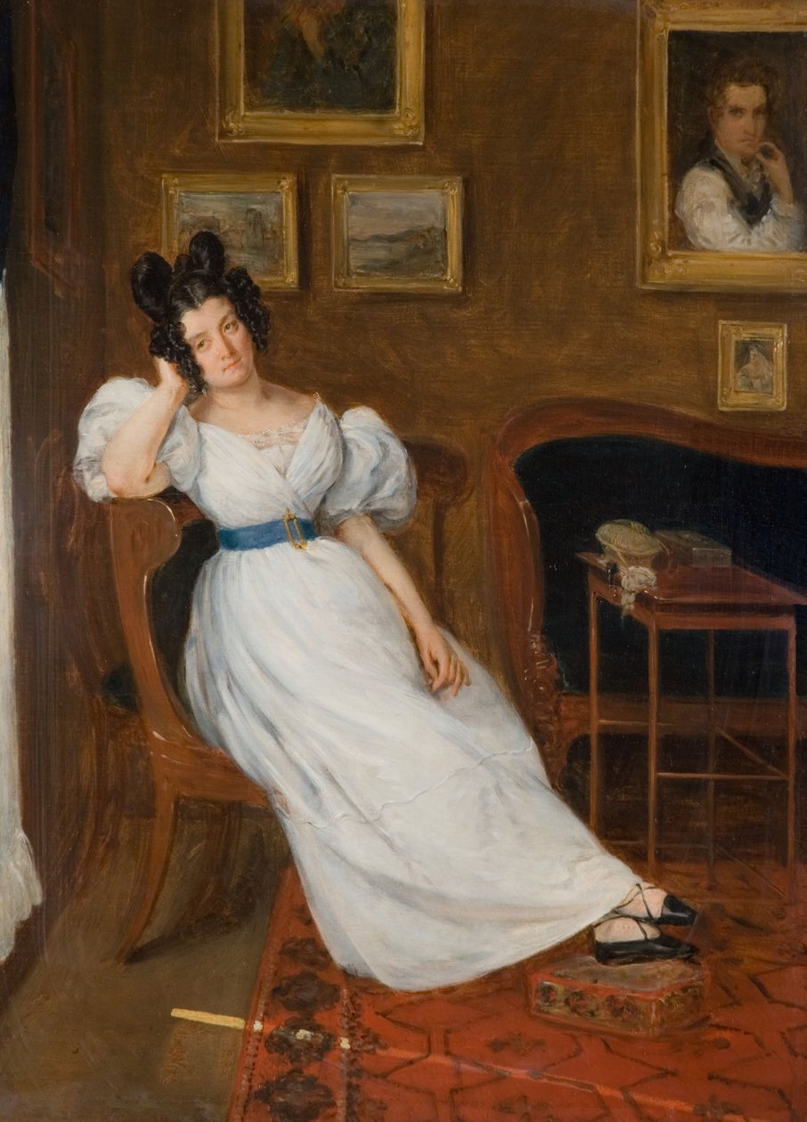 Porträt von Madame Simon, 1850 von Eugène Delacroix