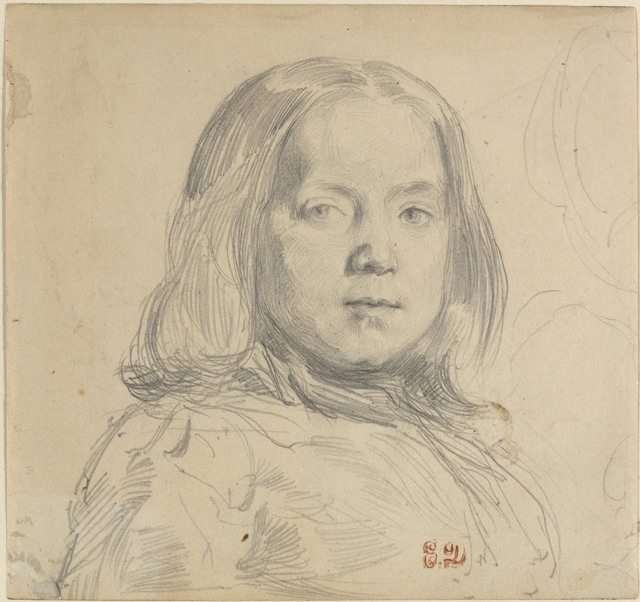 Porträt eines Kindes von Eugène Delacroix