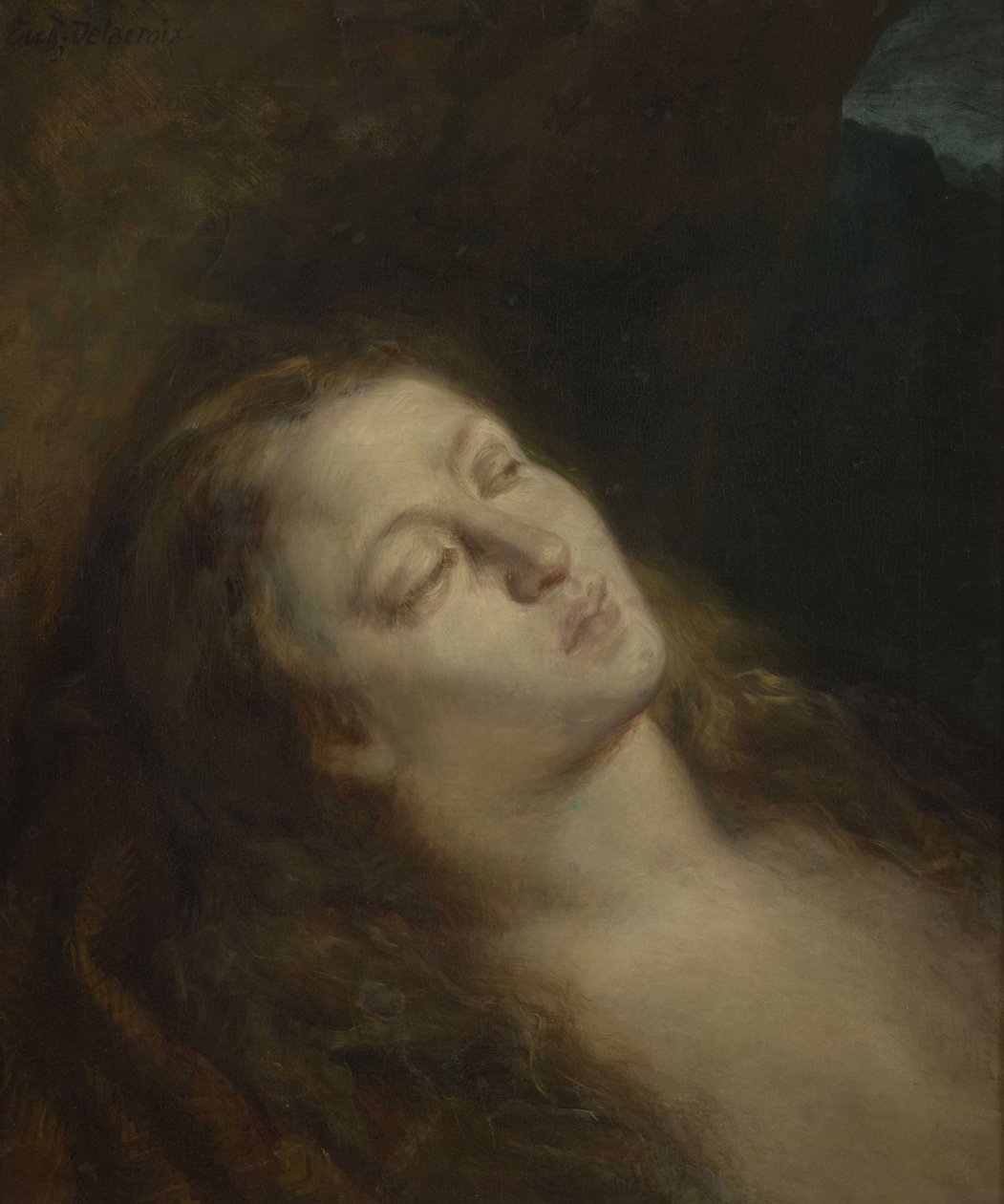 Heilige Maria Magdalena in der Wüste, 1845 von Eugène Delacroix