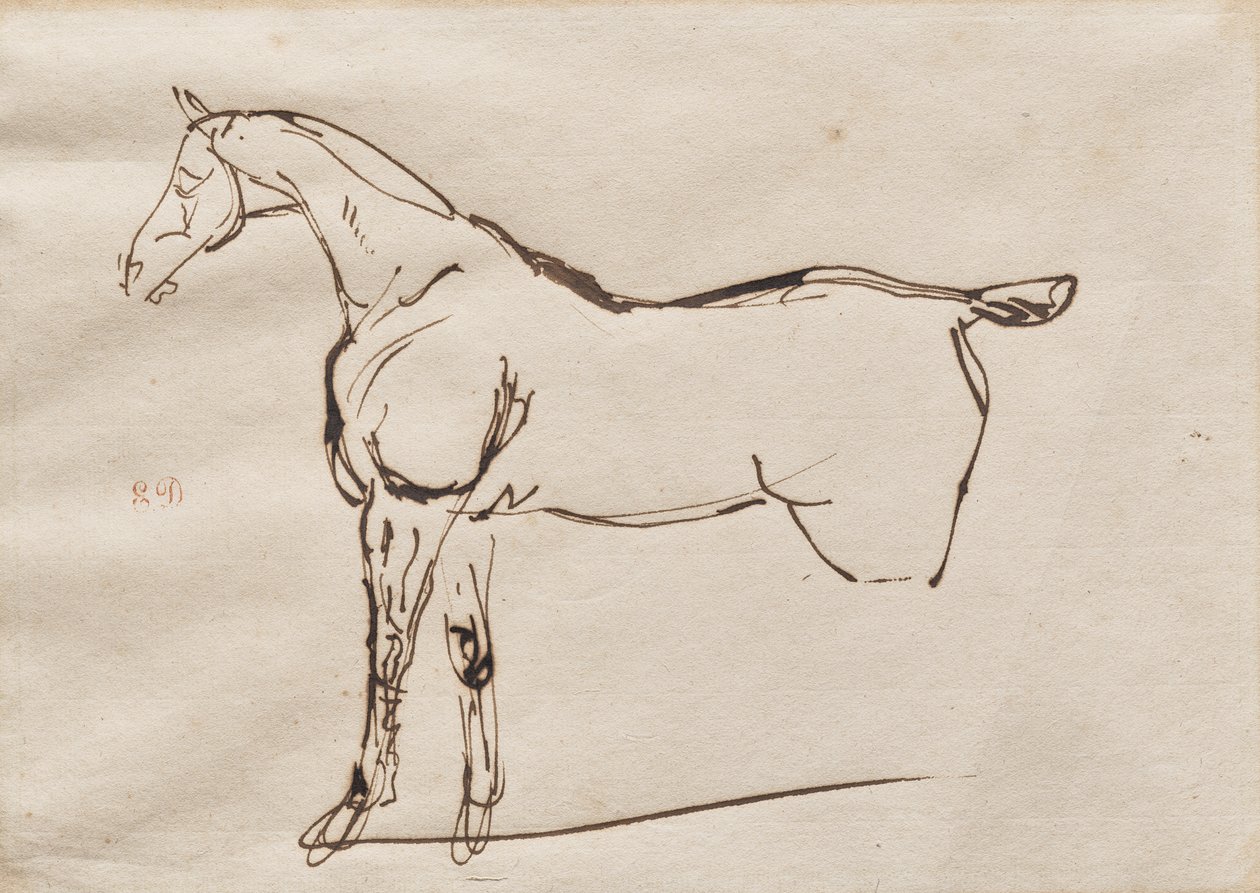 Studie eines Pferdes von Eugène Delacroix
