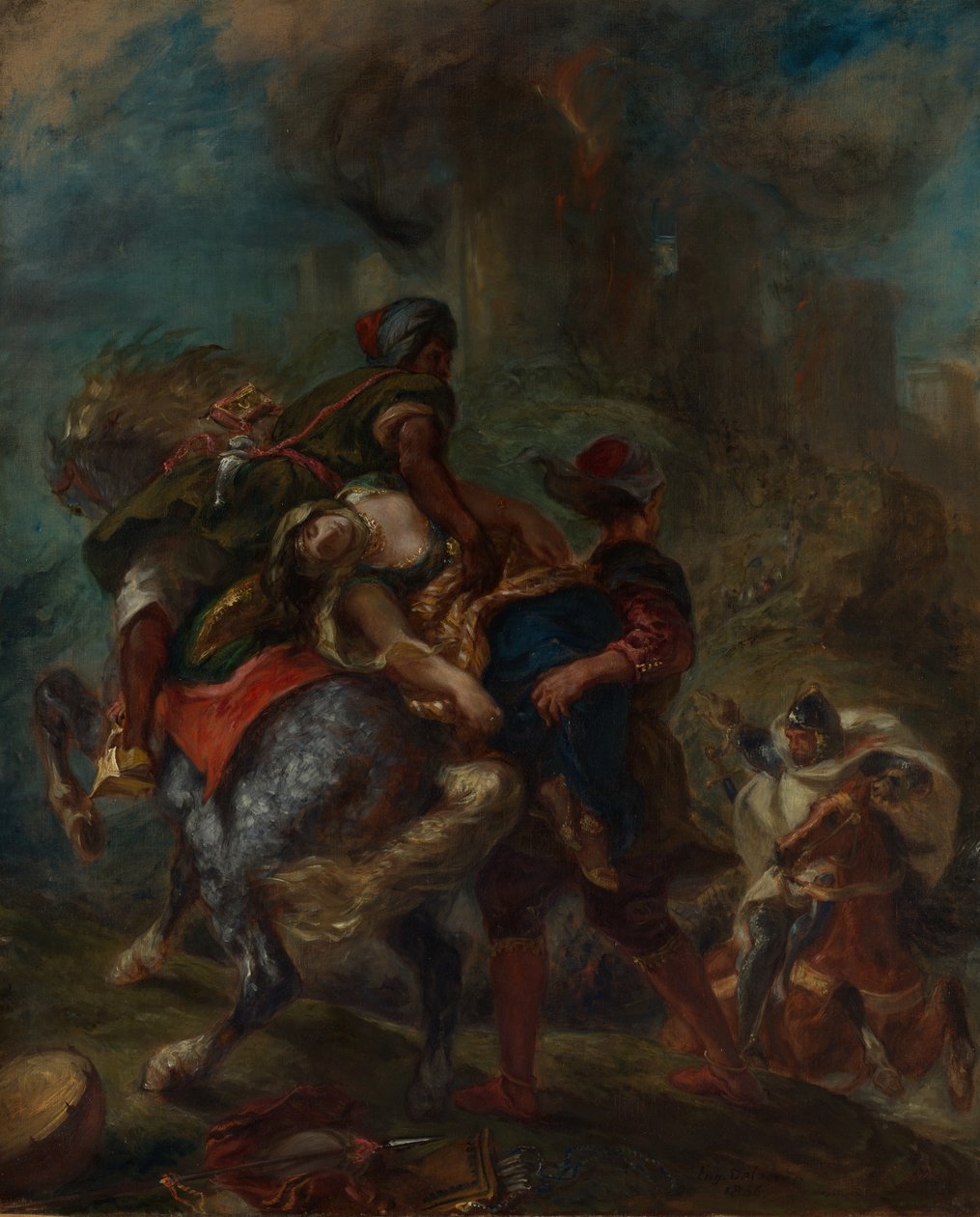 Die Entführung der Rebecca (1846) von Ferdinand Victor Eugene Delacroix
