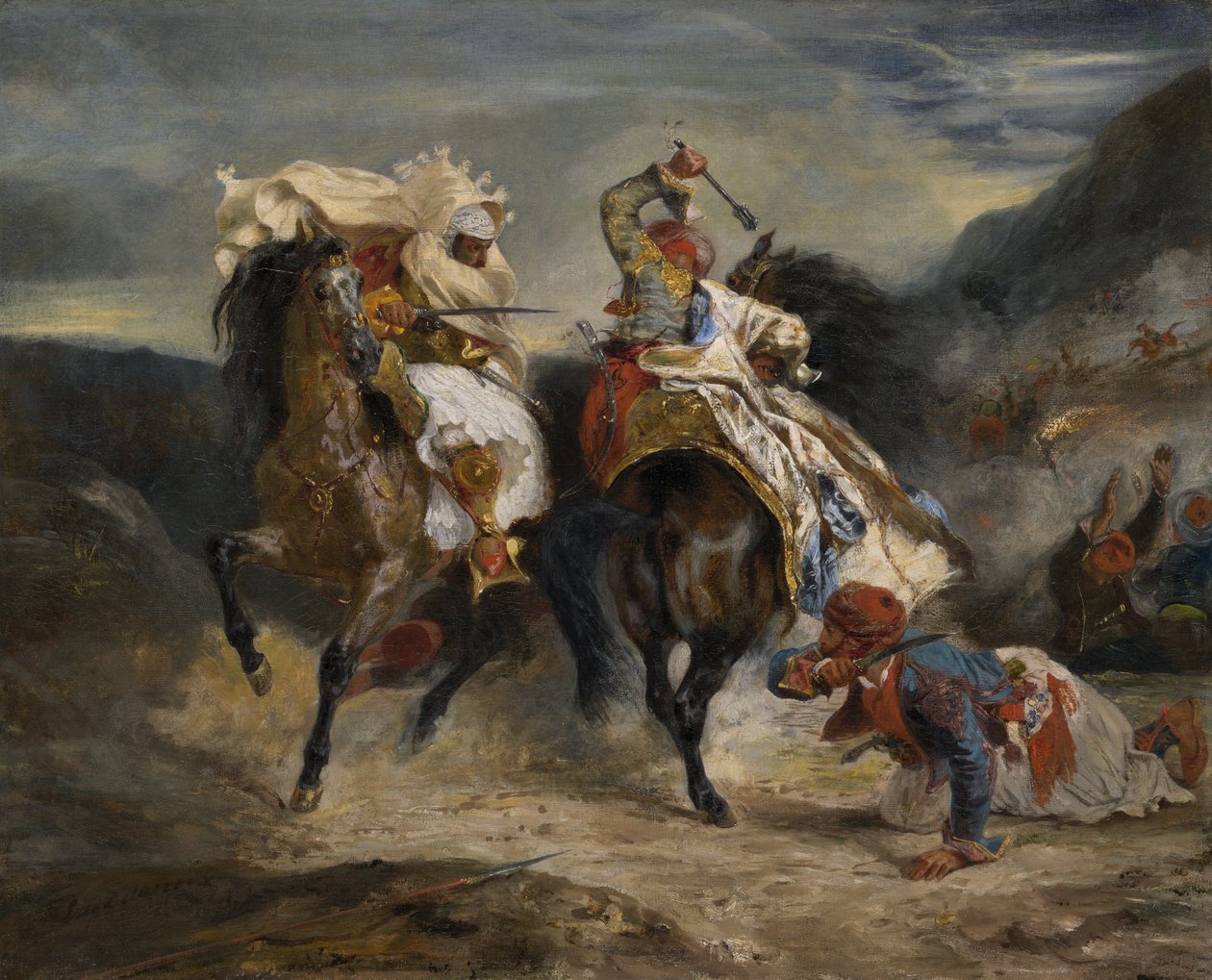 Der Kampf des Giaour und Hassan von Eugène Delacroix