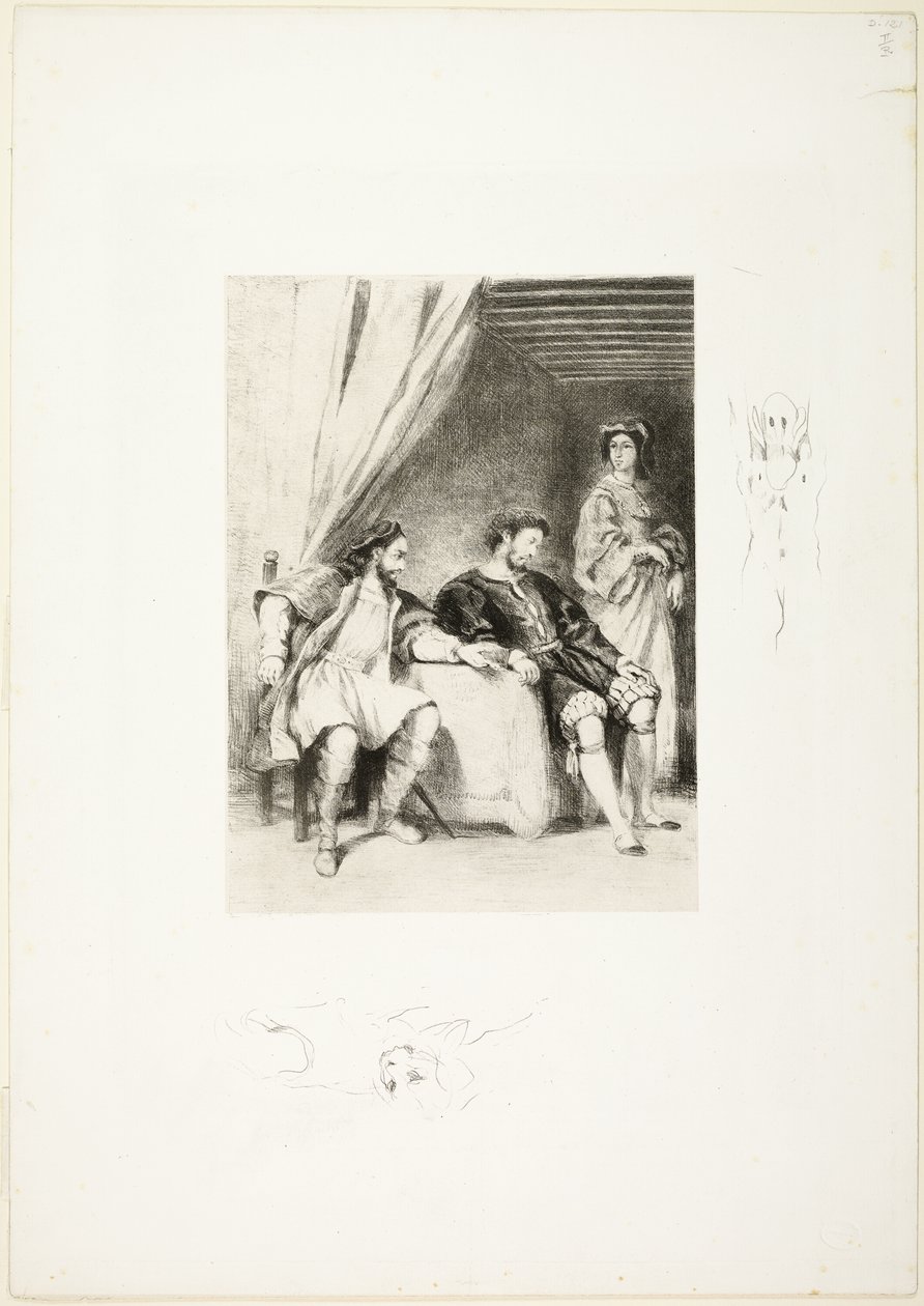 Weislingen von Goetz gefangen gehalten von Eugène Delacroix