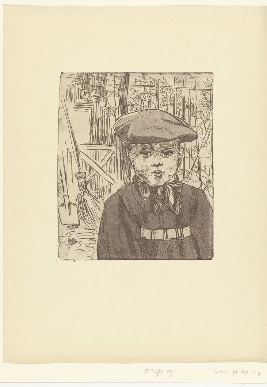 Junge mit Mütze von Eugène Delâtre