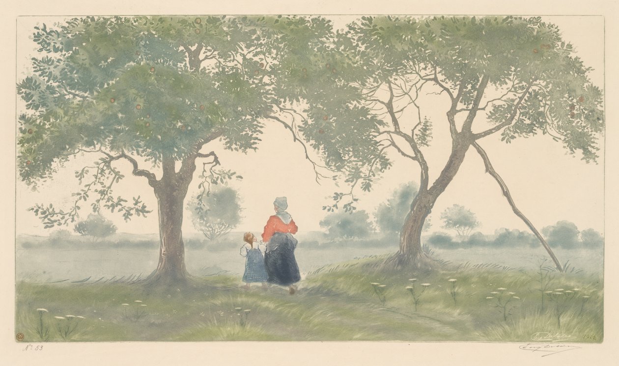 Die Apfelbäume, 1902 von Eugène Delâtre