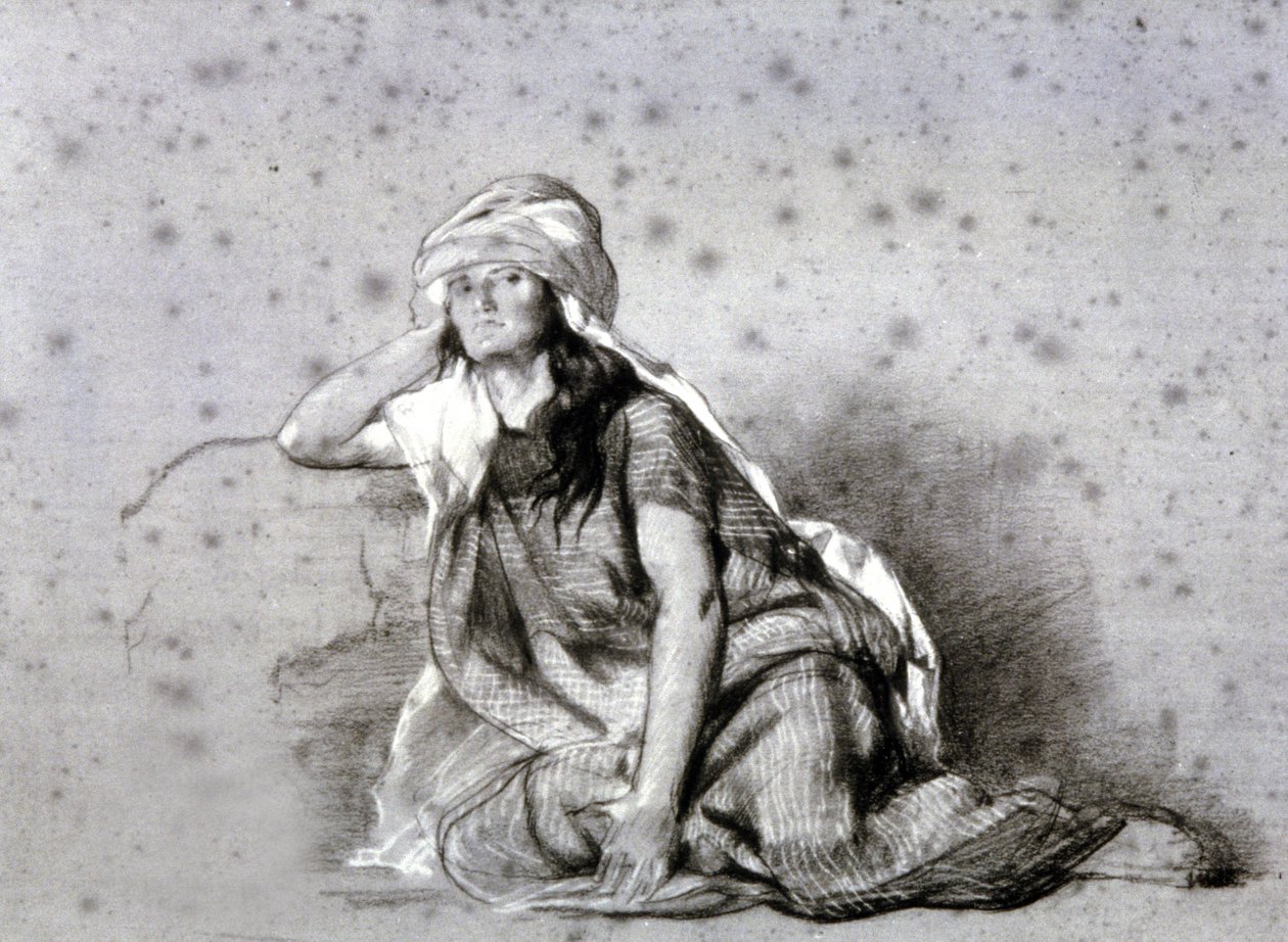 Berberfrau im Sahel von Eugène Fromentin
