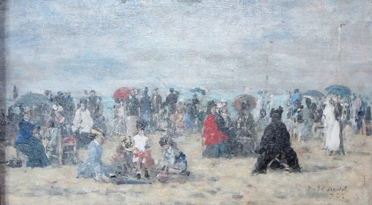 Am Strand von Trouville von Eugene Louis Boudin