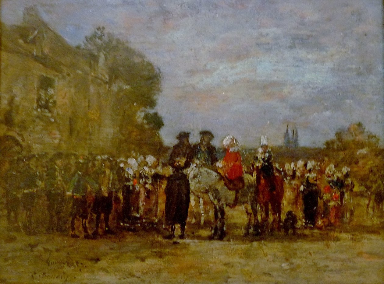 Hochzeit in Quimper von Eugene Louis Boudin