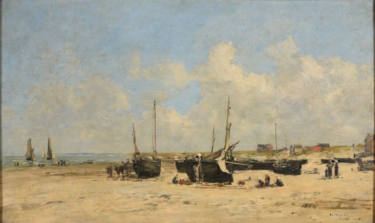 Strand von Berck bei Ebbe von Eugene Louis Boudin