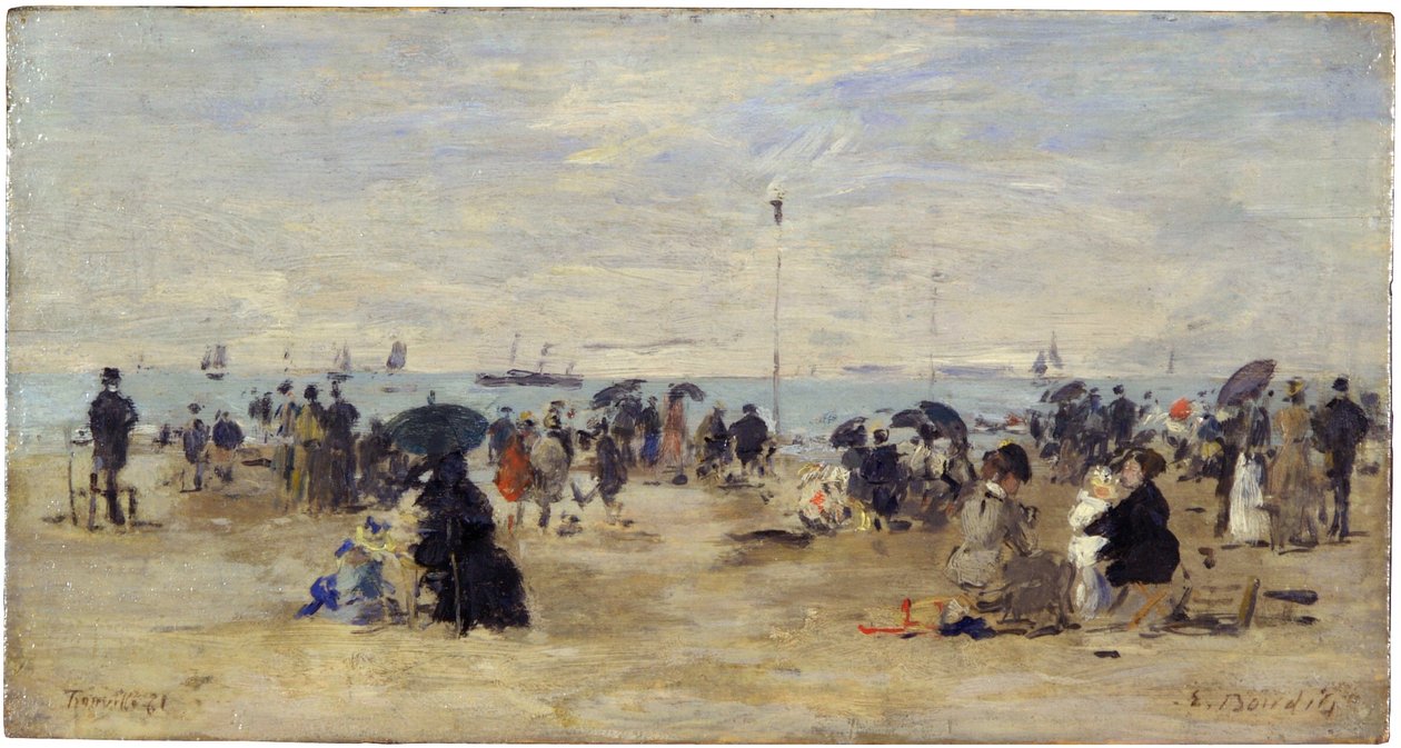 Trouville, Strandszene von Eugene Louis Boudin