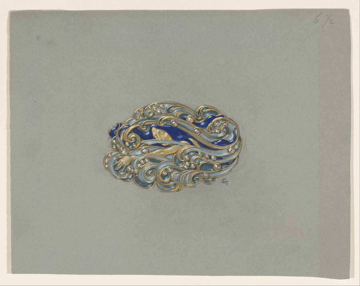 Entwurf für eine Brosche von Eugene Grasset