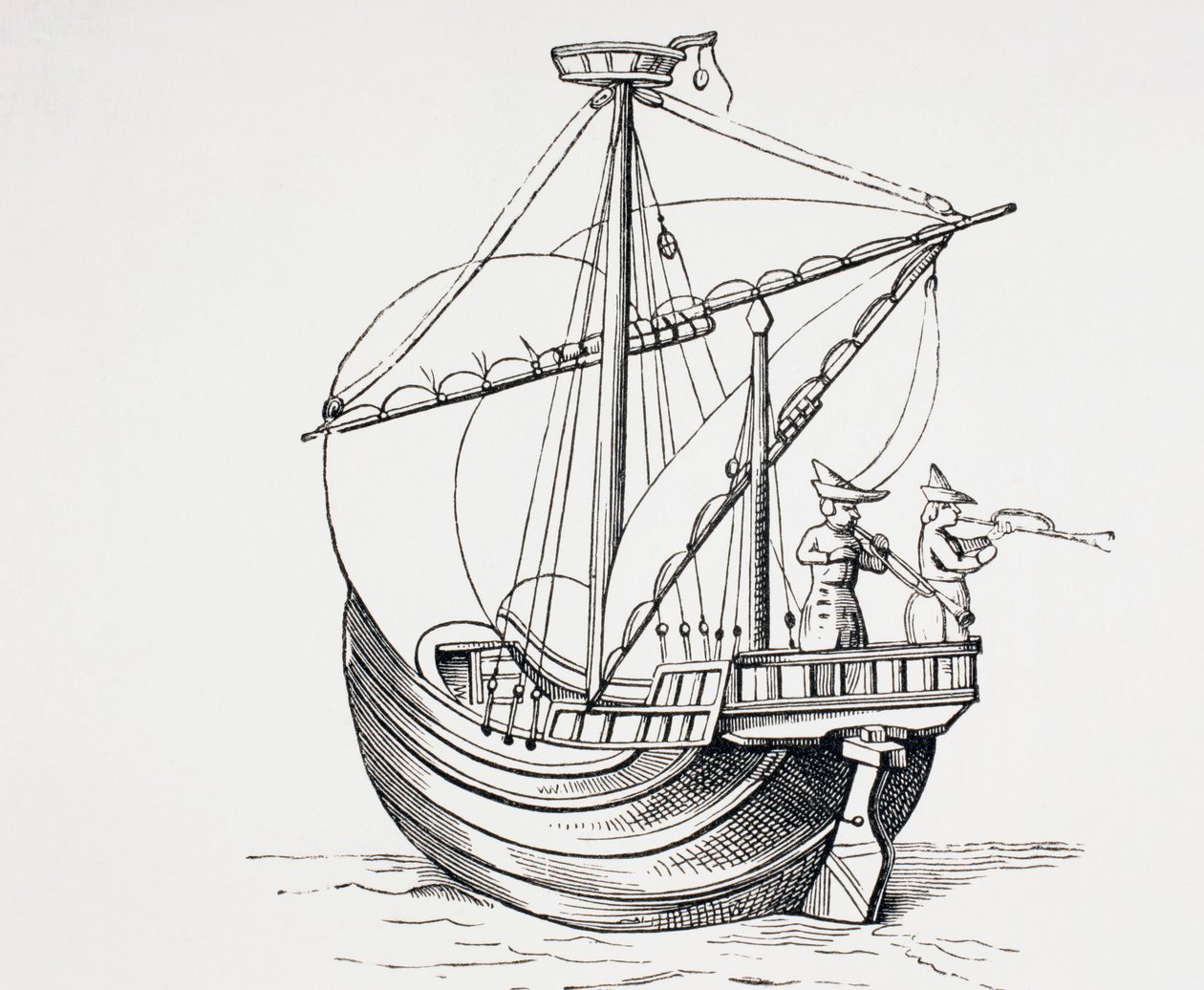 Segelschiff aus dem 15. Jahrhundert, ca. 1880 von European School