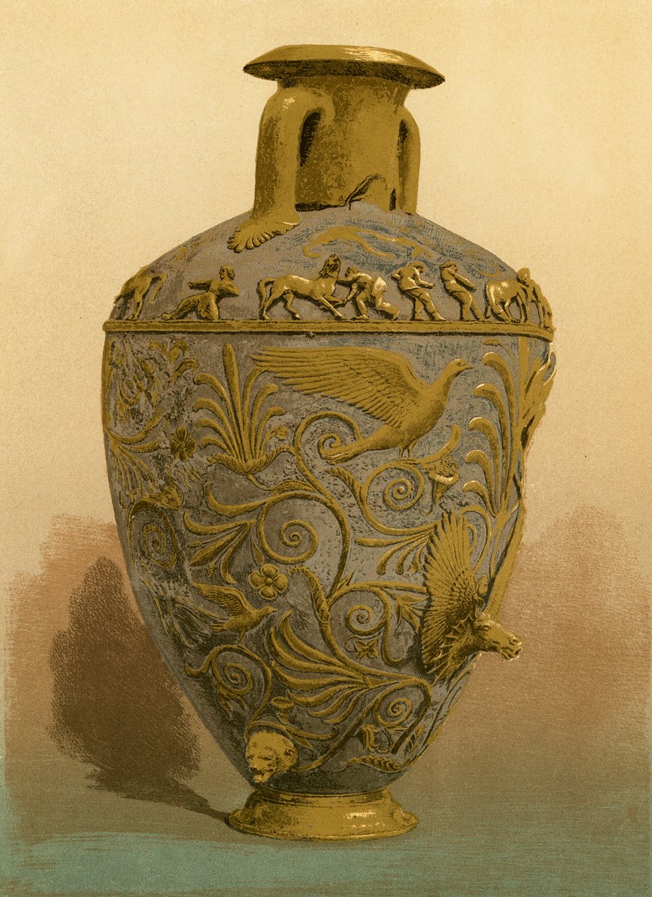 Silbervase von European School