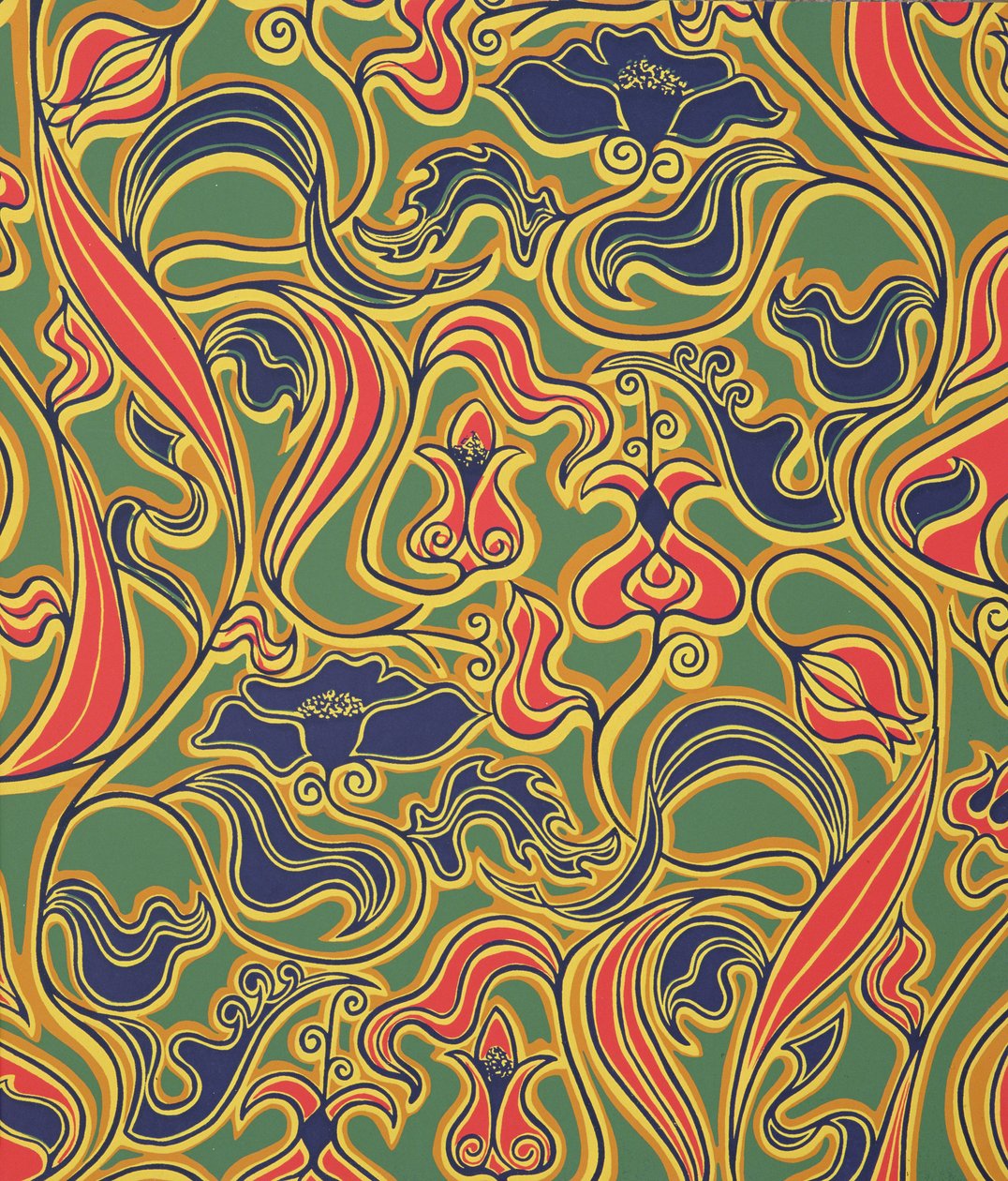 Wirbelndes Blumendesign von European School