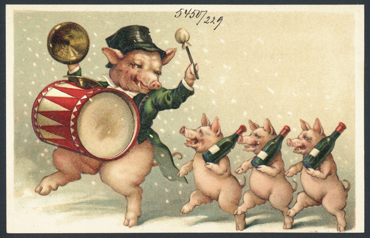 Feiernde Schweine von European School