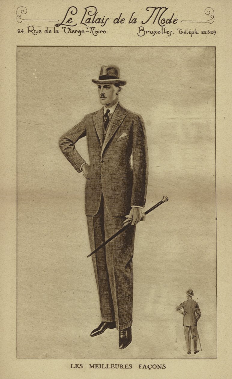 Männermode um 1930er Jahre von European School