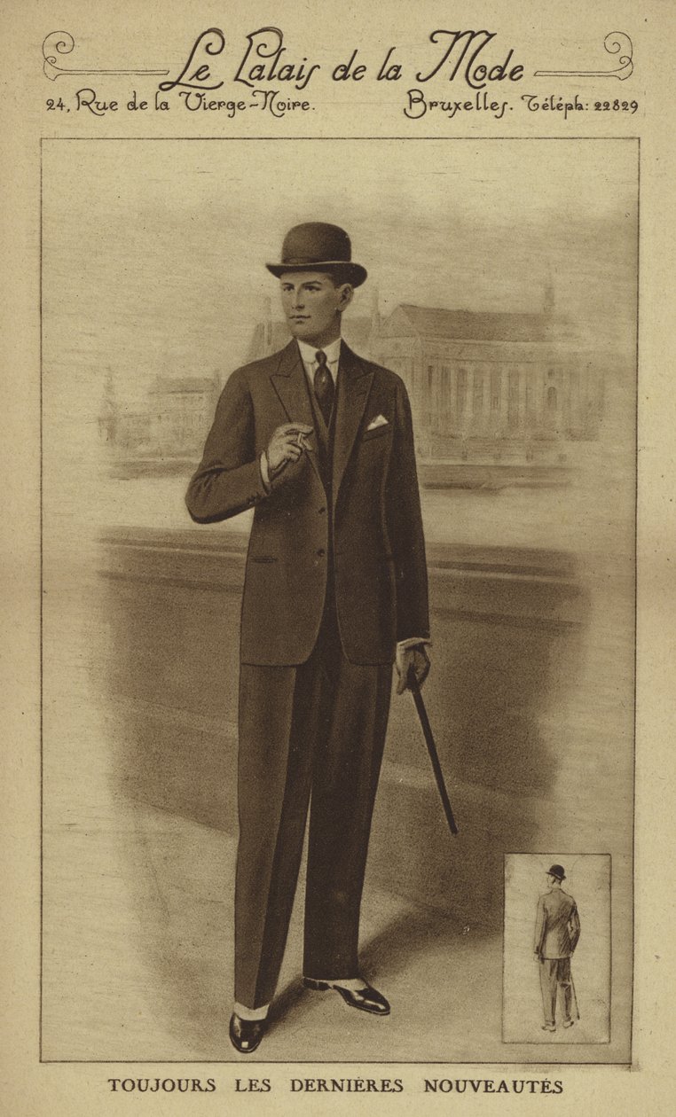 Herrenmode um 1930 von European School