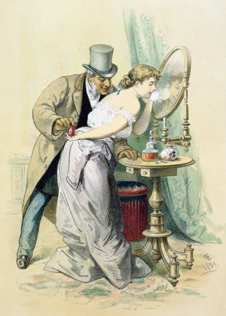 Die Geschichte einer Frau: Der Bube der Münzen, 1881 von Eusebio Planas