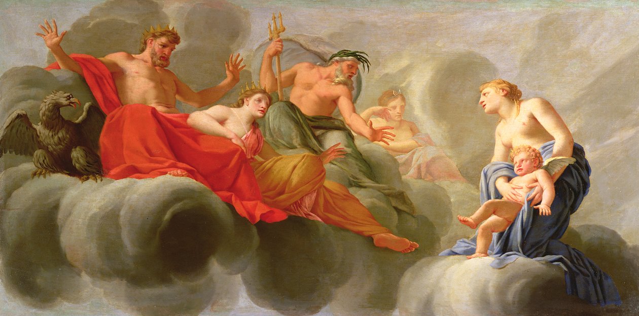 Venus präsentiert Jupiter den Amor von Eustache Le Sueur