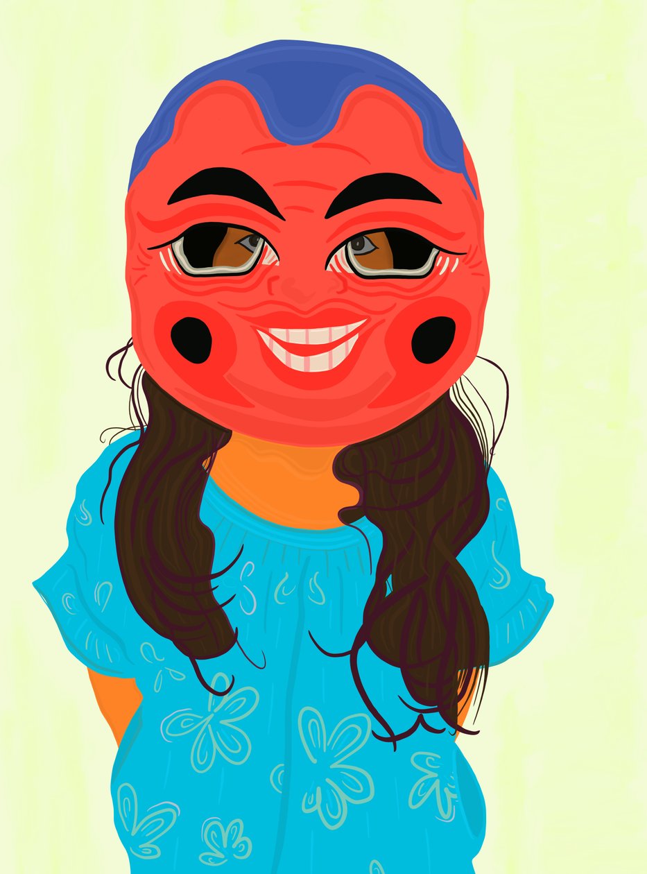 Ava in vietnamesischer Maske von Evan Sklar