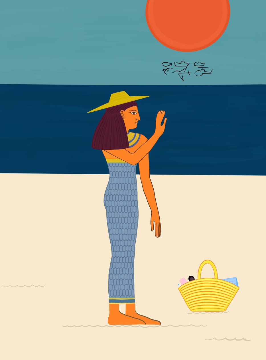 Strandtag mit Hieroglyphen von Evan Sklar