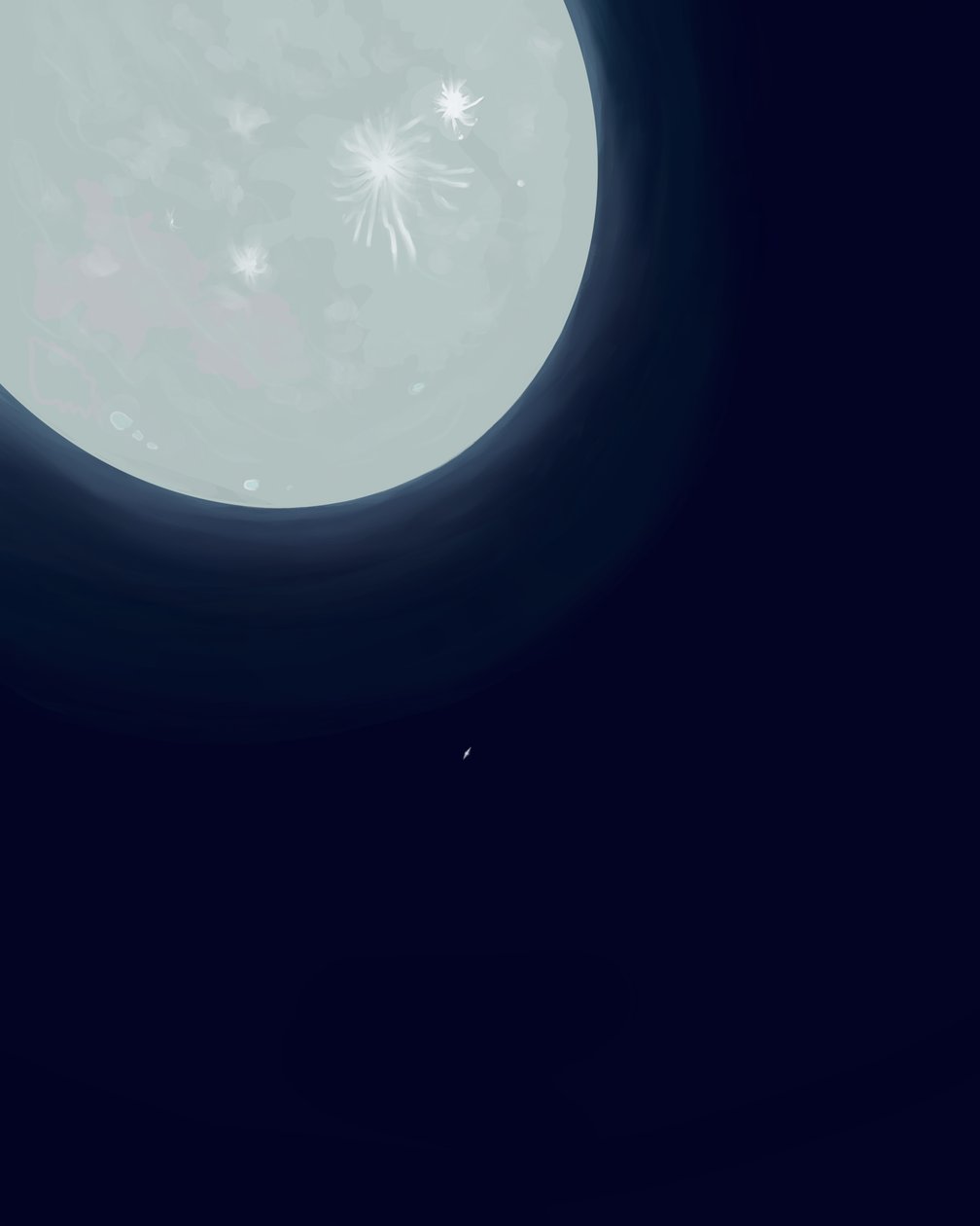 Mond und Saturn von Evan Sklar