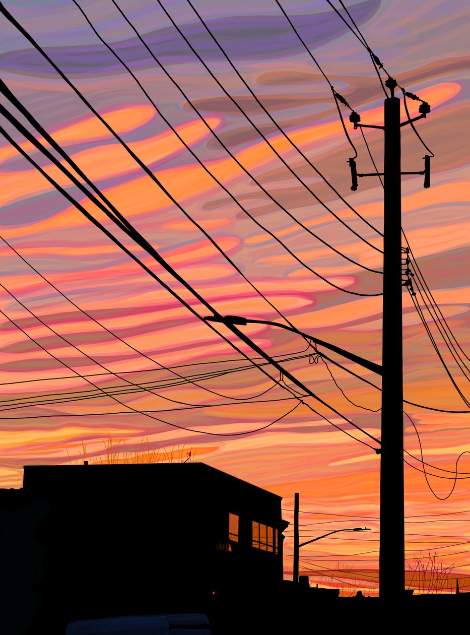 Red Hook, Brooklyn, Morgendämmerung von Evan Sklar