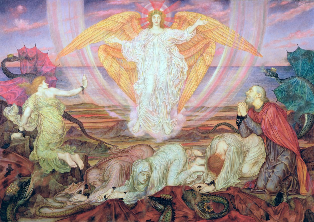 Tod des Drachen, 1914 von Evelyn De Morgan