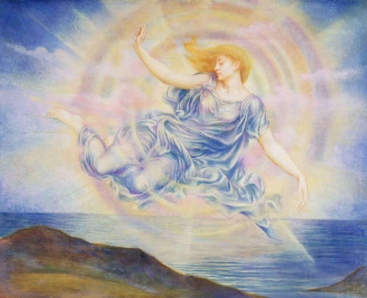 Abendstern über dem Meer von Evelyn De Morgan